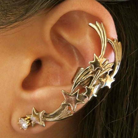 Punk fashion trend jewelry wholesale flash explosion models U-shaped diamond ear clips